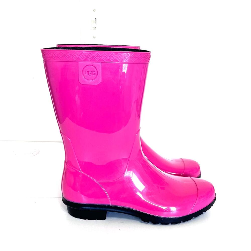Ugg Raana Womens Rain Boots Size 6 Pink Feminine Wellies‎ Rubber City Slickers